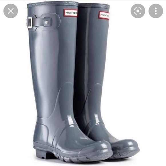 Hunter Shoes - Hunter Gray Gloss Boots